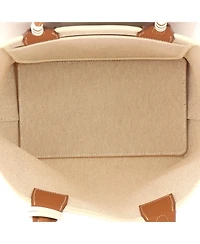 Pre-Owned HERMES 25 Sac Steeple Tote Toile with Leather