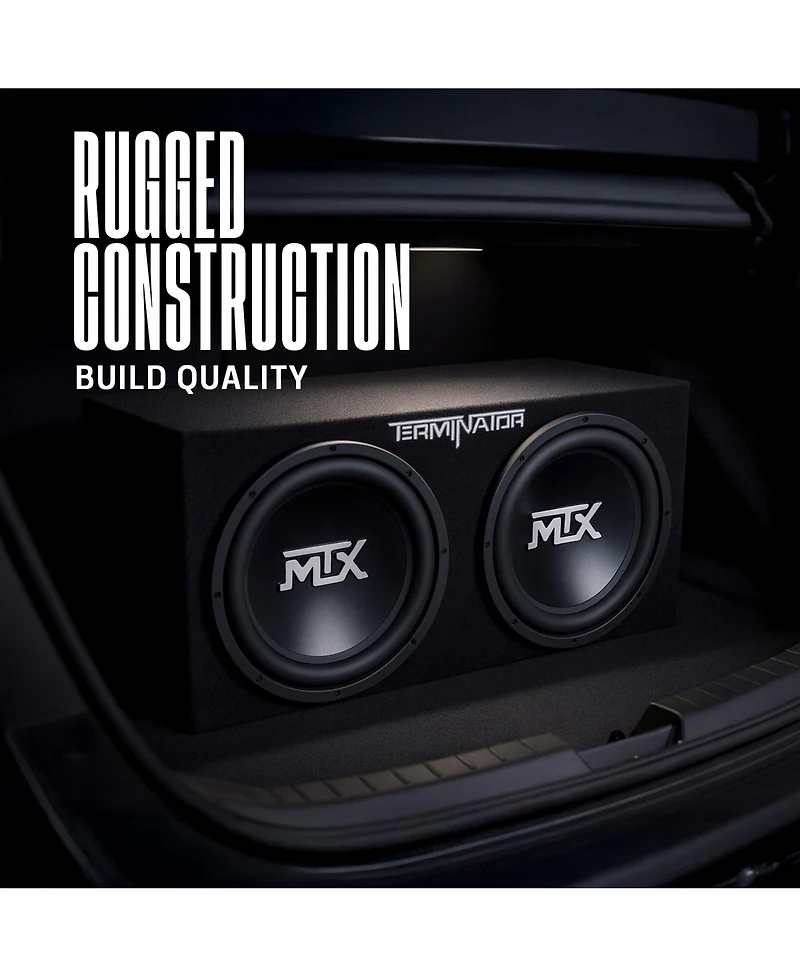 Mtx TNE212D 12-Inch 1200-Watt Car Audio Dual Loaded Subwoofer Box Enclosure