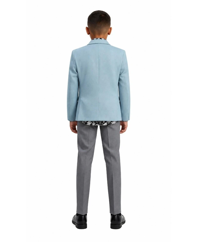 Elie Balleh Big Boys Blue Slim Fit Classic Blazer
