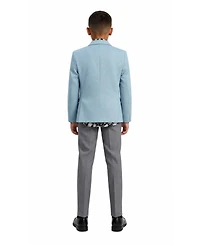Elie Balleh Big Boys Blue Slim Fit Classic Blazer