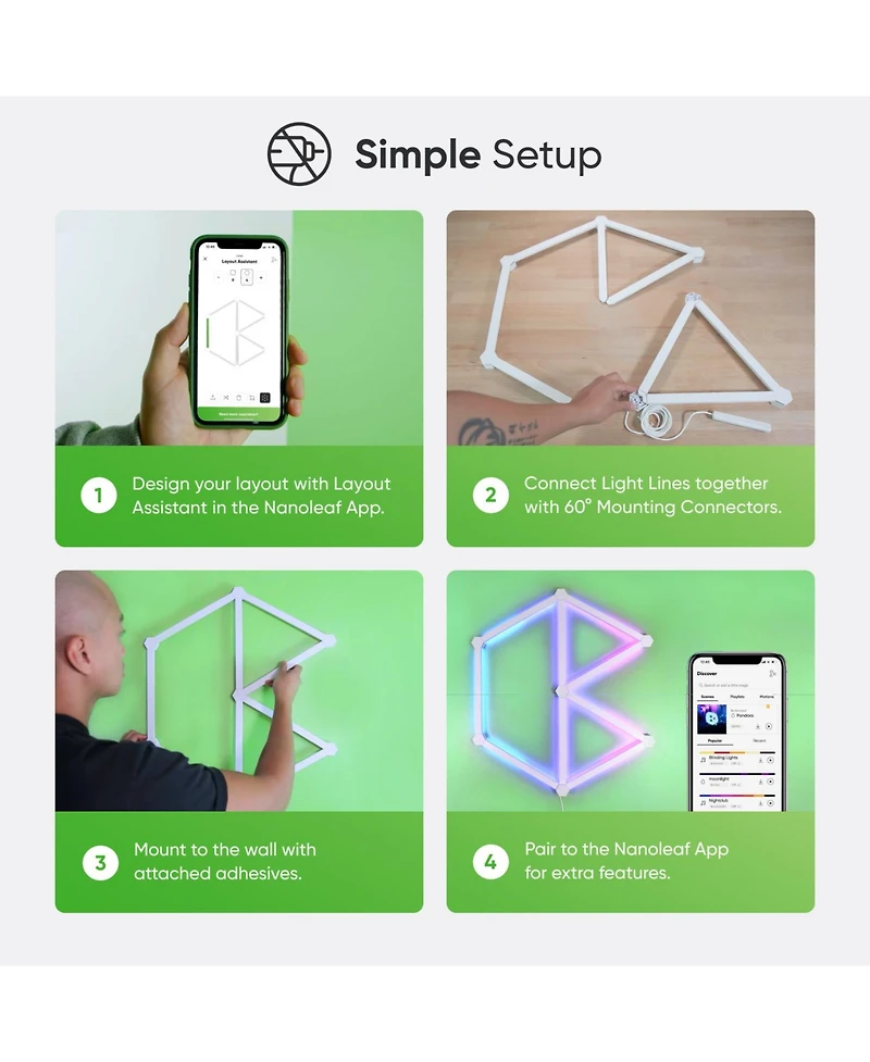 Nanoleaf Lines 60 Degrees Smarter Kit (9 Lines)