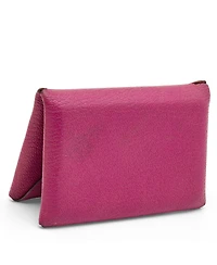 Pre-Owned HERMES Cyclamen Chevre Mysore Leather Calvi Card Holder