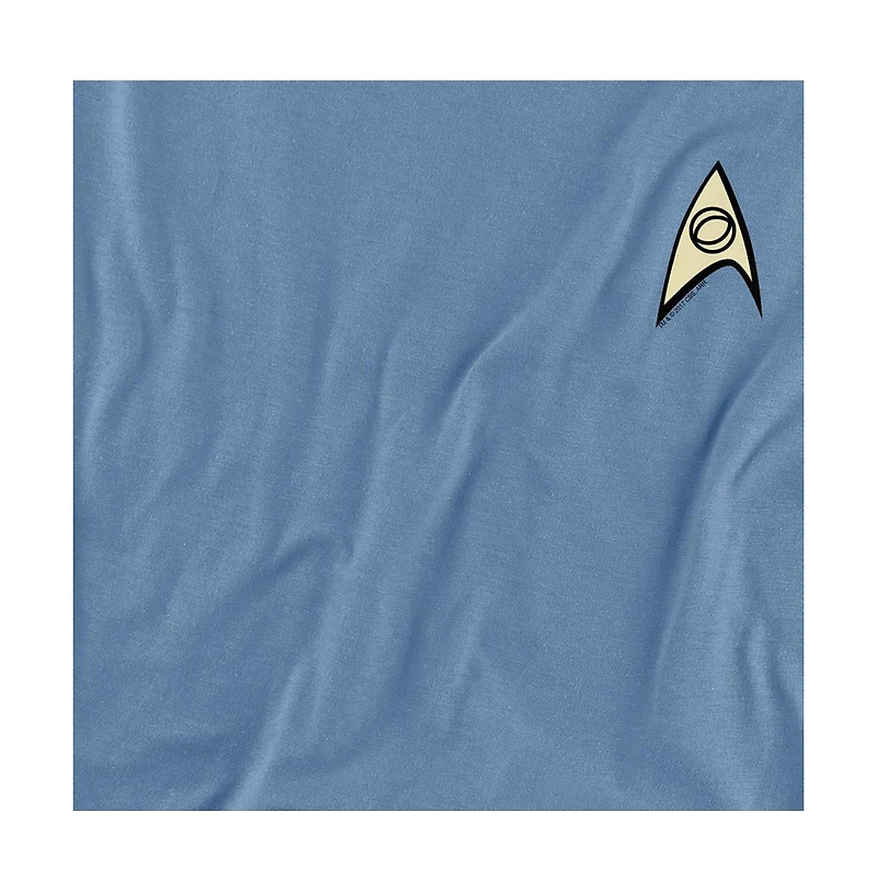 Star Trek Men's Science Uniform W Foil T-Shirt