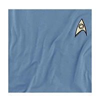 Star Trek Men's Science Uniform W Foil T-Shirt