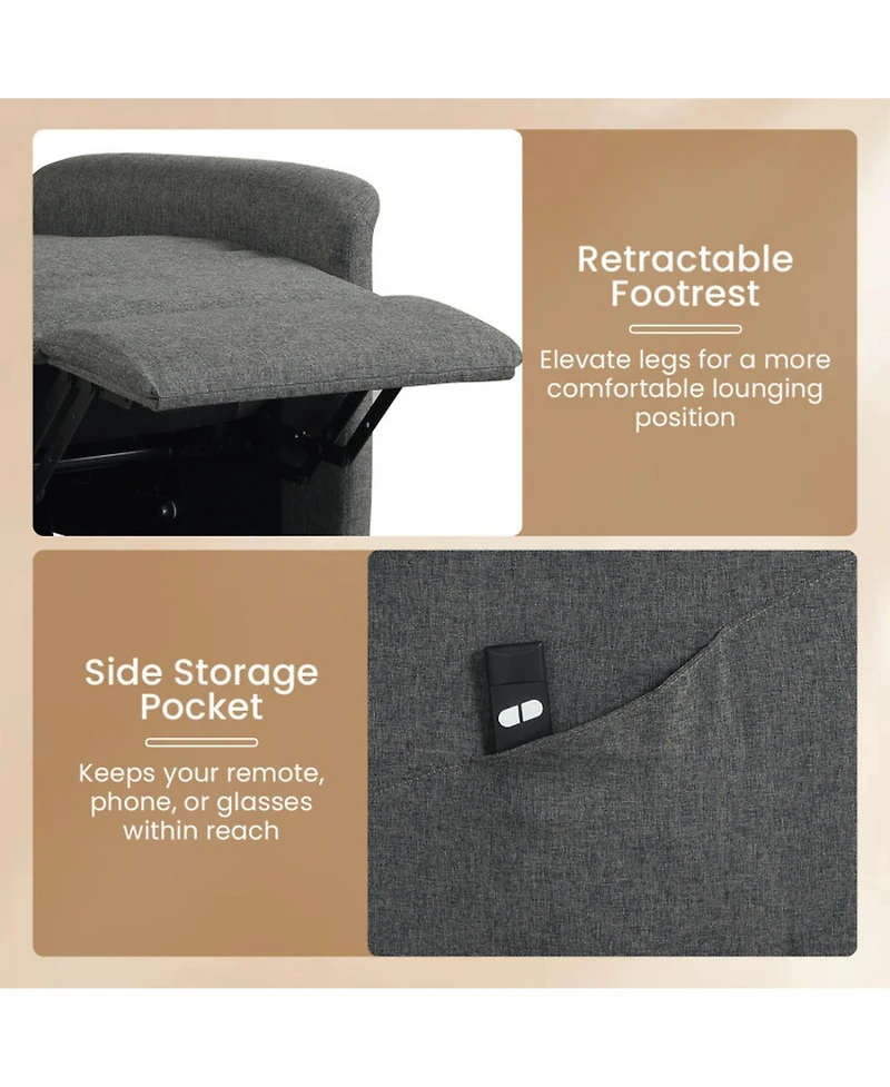 Sugift Power Lift Recliner Chair for Elderly with Remote Control and Side Pocket