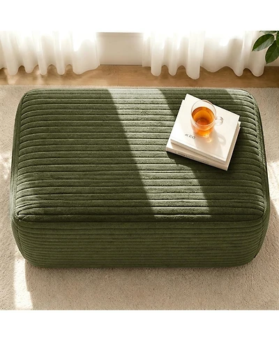 Streamdale Furniture No-Assembly Modular Corduroy Sectional Sofa with Chaise Lounge