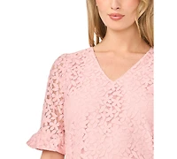 CeCe Women's Lace Detail V-Neck Shift Dress