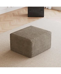 Streamdale Furniture Sofa ottoman ,No Assembly Required,Camel(Plush Corduroy Fabric)