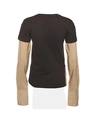 Pre-Owned Dries Van Noten Women's Hesma Contrast-Sleeve Layered Top