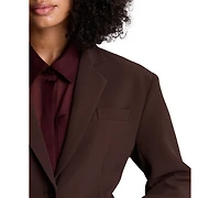 Kenneth Cole Women's Vision Twill Three-Button Boyfriend Blazer