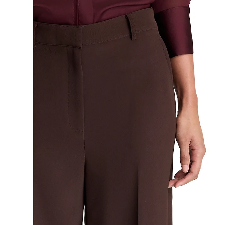 Kenneth Cole Women's Barrel Leg High-Waist Wide-Leg Polyester-Blend Pants