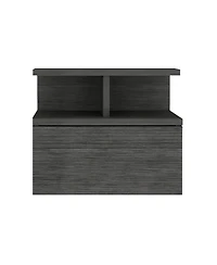 Flynama Floating Wall-Mounted Nightstand with Drawer and Open Shelves