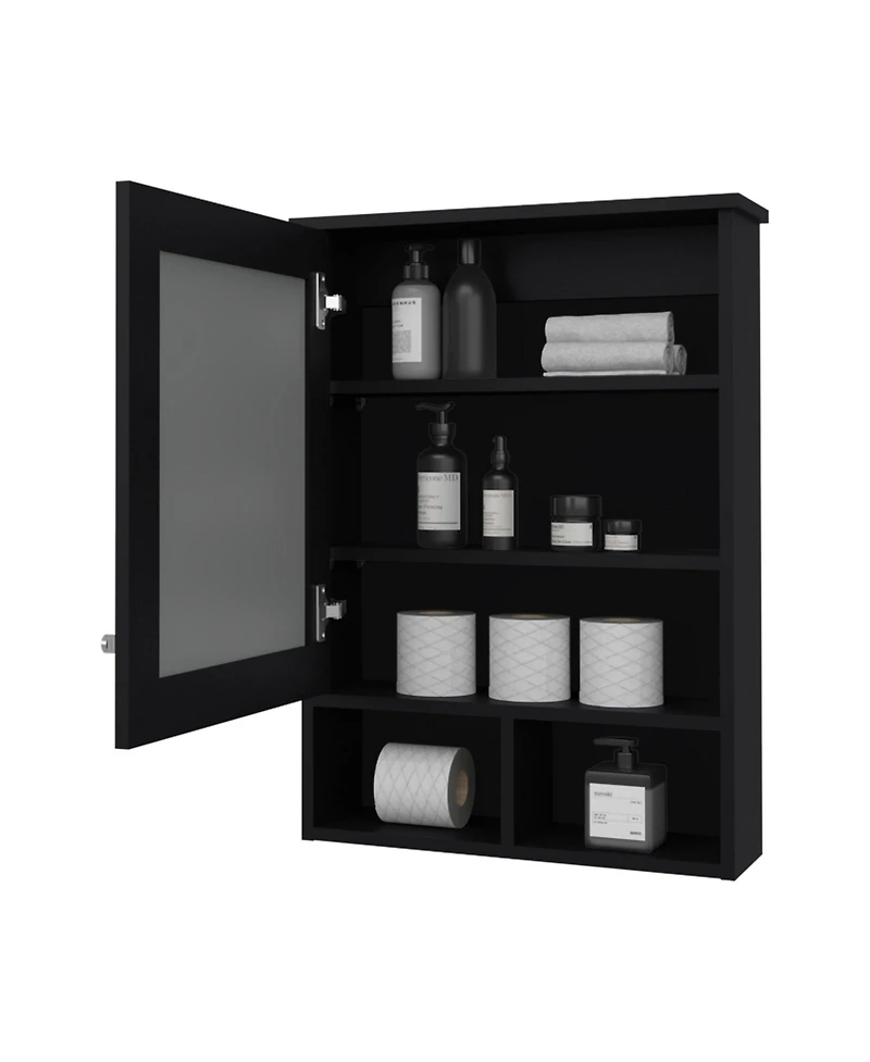 Fm Furniture Poston medicine cabinet with a door and mirror included