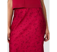 French Connection Women's Oona Floral-Print Satin Maxi Skirt