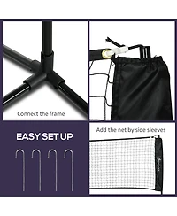 Zeny Adjustable Outdoor Game Set with Net for Badminton, Volleyball, Pickleball, Beach and Driveway Fun