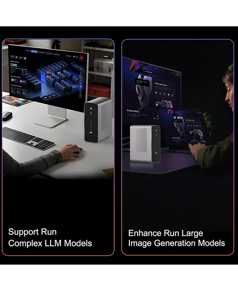 Nimo Mini Pc Desktop,Amd Ryzen Ai Max+ 395,Pre-Installed Linux Os,128GB LPDDR5 8000MHz Ram 4TB Ssd Radeon 8060S,Usb 4.0,WiFi9,for Local Llm Developer