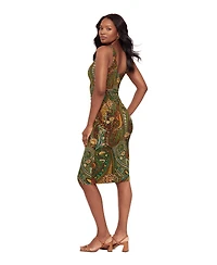 Body by Miraclesuit Women's Suki Built-In Shaping Scoop Neck Midi Dress