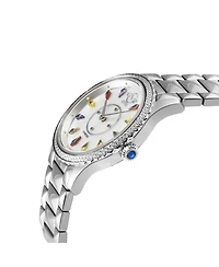 GV2 by Gevril Women's Siena Swiss Quartz Silver Stainless Steel Bracelet Diamond Watch