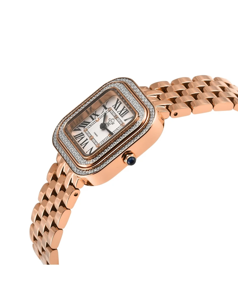 GV2 by Gevril Women's Bellagio Swiss Quartz Ip Stainless Steel Bracelet Diamond Watch