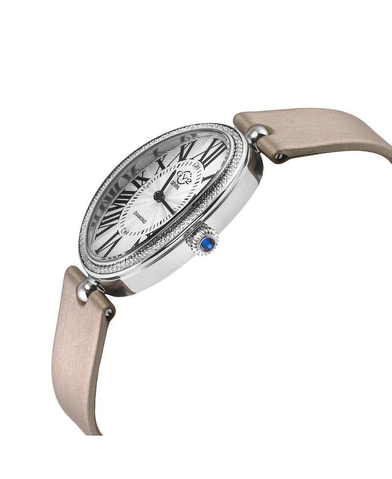 GV2 by Gevril Women's Piazza Navona Swiss Quartz Italian Leather Strap Diamond Watch