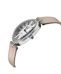 GV2 by Gevril Women's Piazza Navona Swiss Quartz Italian Leather Strap Diamond Watch