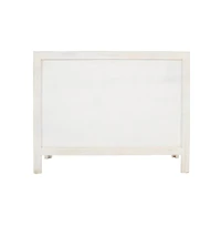 Jofran Jolie Rustic Solid Wood Global Boho Hand Carved Accent Chest with Three Drawers