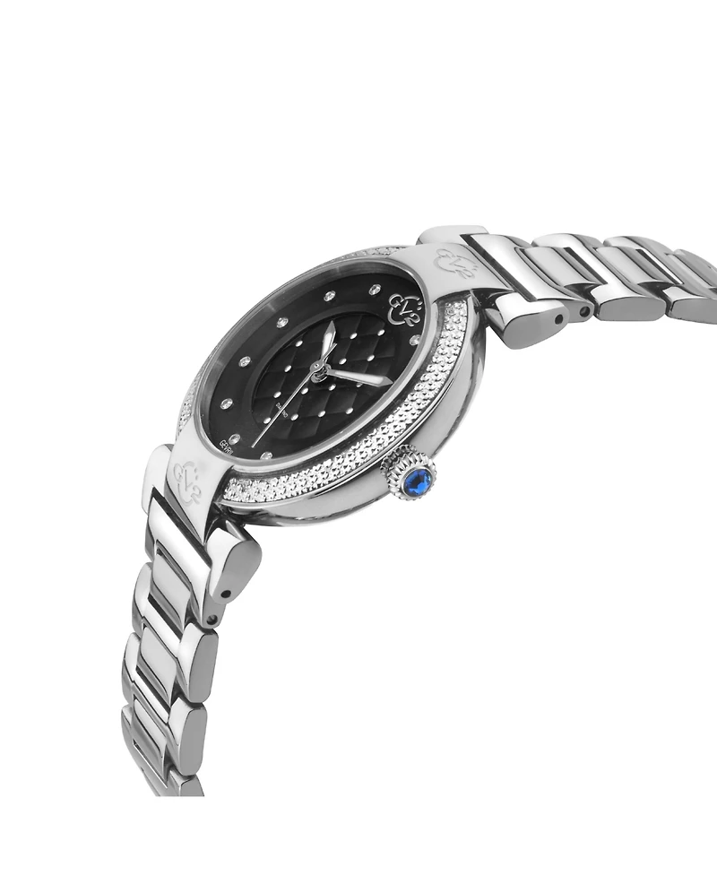 GV2 by Gevril Women's Berletta Swiss Quartz Silver Stainless Steel Bracelet Diamond Watch