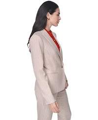Tommy Hilfiger Women's Pinstripe One-Button Blazer