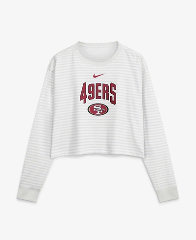 Women's Nike White San Francisco 49ers Loose Fit Crop Top