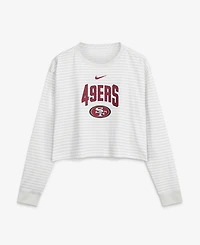Women's Nike White San Francisco 49ers Loose Fit Crop Top