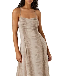 Reiss Women's Snake-Print Cut-Out-Back Midi Dress
