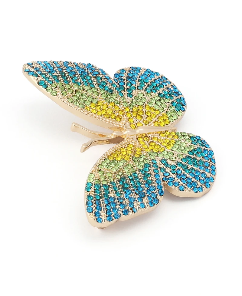 Betsey Johnson Faux-Stone Pave Butterfly Brooch