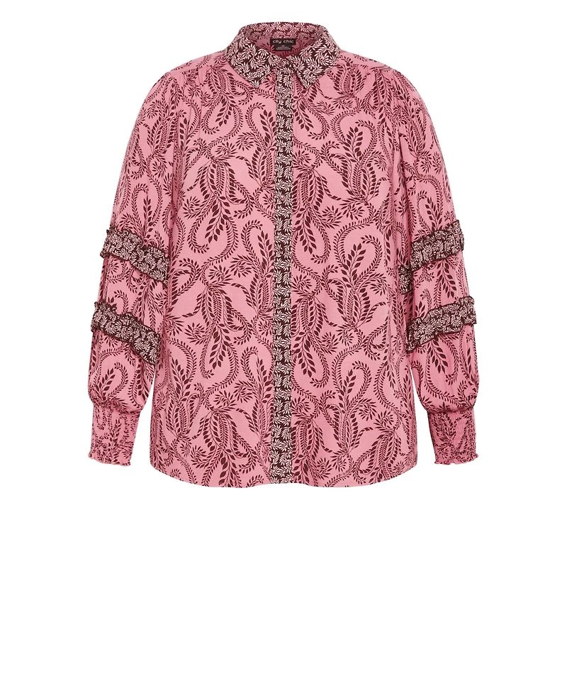 City Chic Women's Plus Dreamweaver Shirt