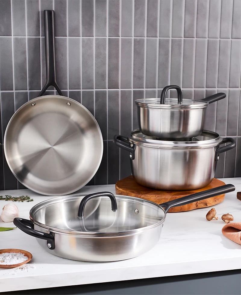 Zwilling Milano 7-Piece Tri-Ply Stainless Steel Cookware Set