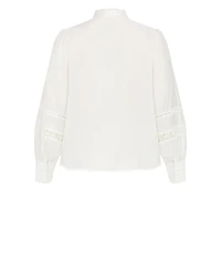 City Chic Women's Whimsical Embroidered Long Sleeve Shirt