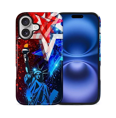 Lisen 2-Layer Durable Phone Case Compatible with Apple iPhone 17, Liberty After Dark