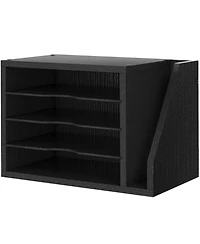 Danrong Wooden Mail Organizer Desk Adjustable Shelves Sorter File Desktop Holder For Home Office