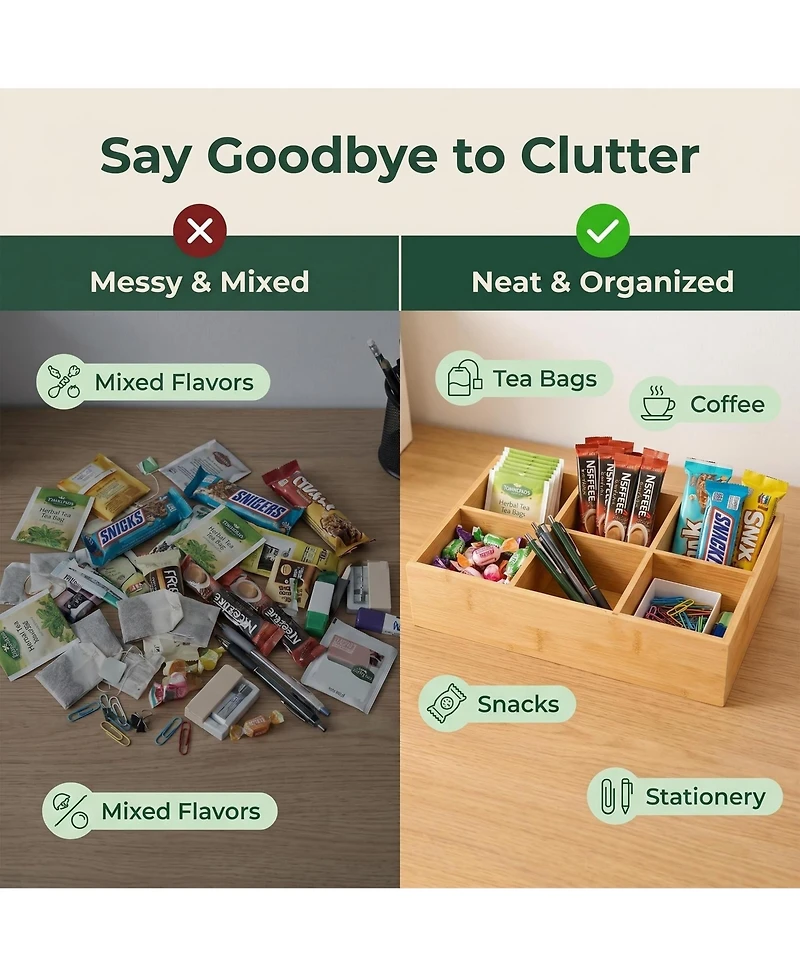 Danrong Modular Wooden Drawer Organizer Set Multi Purpose Storage Trays