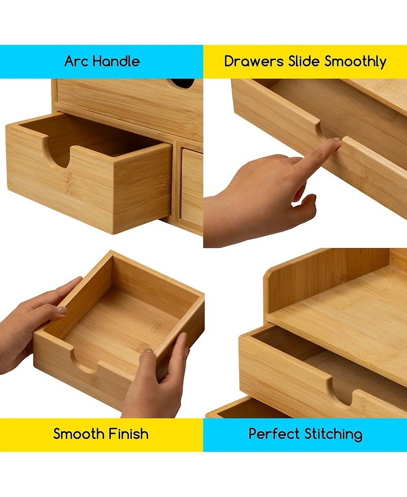 Danrong Desktop Storage Box Multi Purpose Space Saving Organization For Home Office