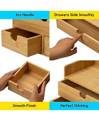Danrong Desktop Storage Box Multi Purpose Space Saving Organization For Home Office