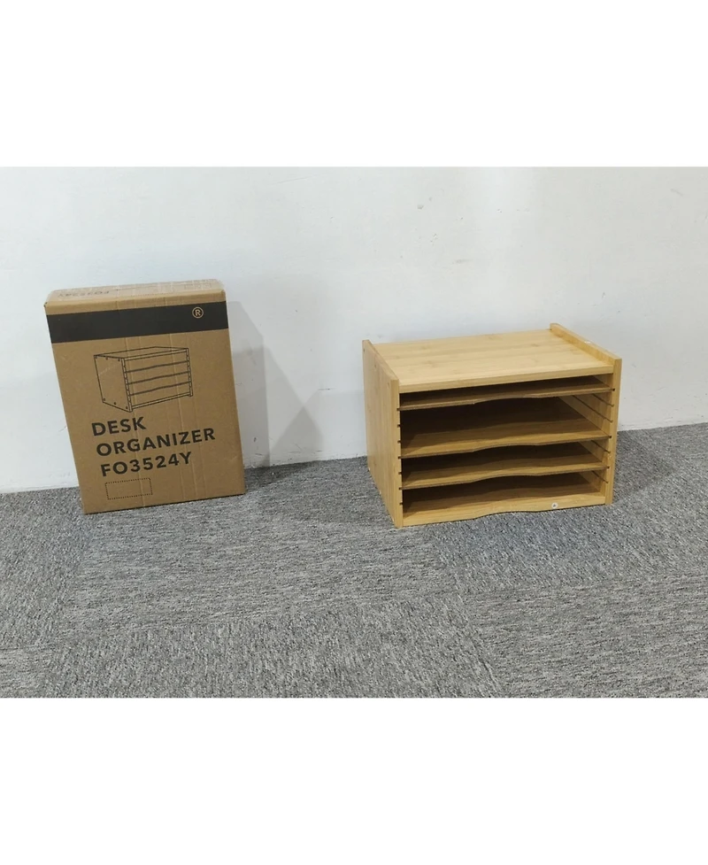 Danrong Adjustable Shelf Desktop File Organizer Paper Sorter Storage Tray