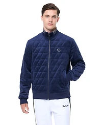 Sergio Tacchini Men's Redi Quilted Velour Bomber Jacket
