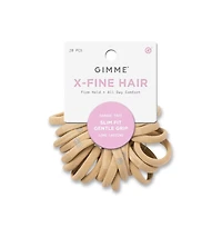 Gimme Beauty X-Fine Hair Bands Slim Fit Elastic Ties for Extra Fine Hair 20 Pack