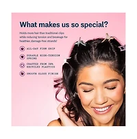 Gimme Beauty Fine Hair Small Rectangle Claw Clips Mini Claws for Fine and Thin Hair Designer Non Slip Accessories 6 Pack