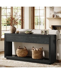 Tribesigns 63" Console Table with 2 Drawers, Farmhouse Entryway Table