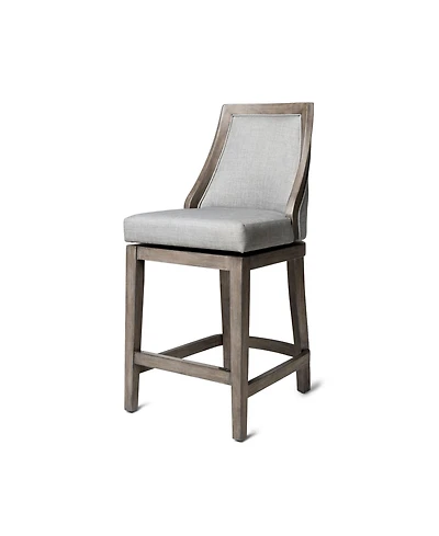 Maven Lane 26" Vienna Swivel Upholstered Kitchen Counter Stool with Back