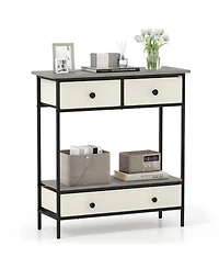 Slickblue Hallway Farmhouse Console Table with Open Storage Shelf