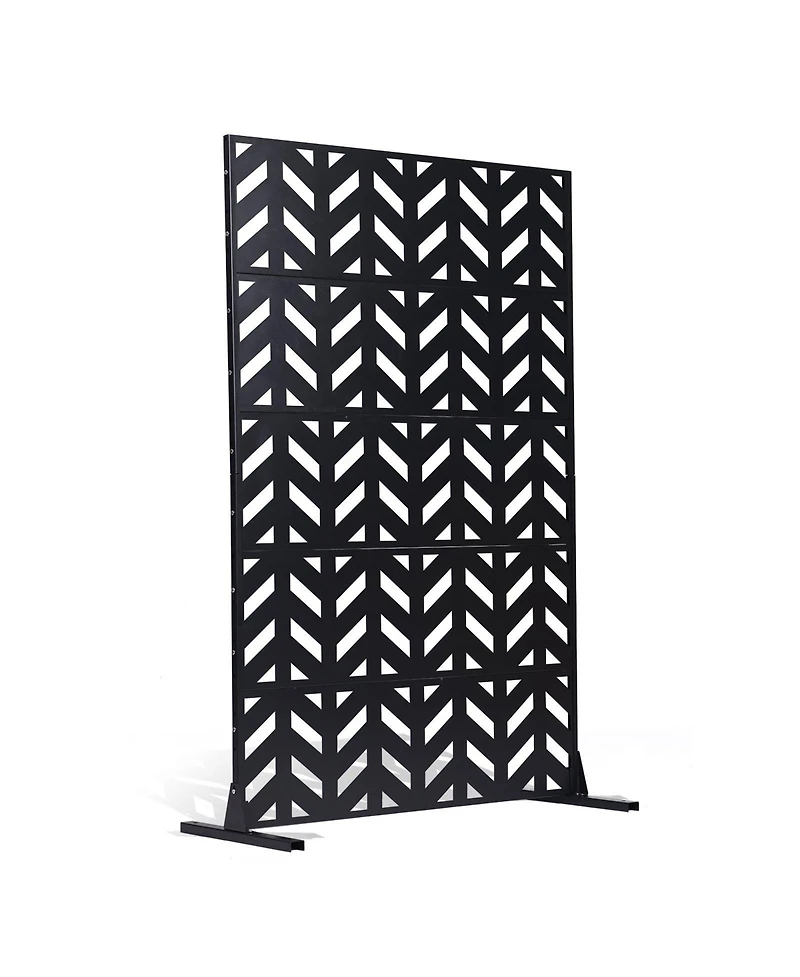 Slickblue 5 Panel Freestanding Privacy Screen for Patio and Outdoor Spaces