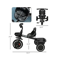 Sevorley Kids 3-Wheel Tricycle with Adjustable Seat and Safety Belt, Ages 2-5