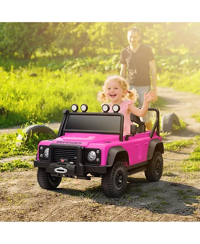 Sevorley 12V Land Rover Defender 110 Svx Ride-On Truck with Parental Remote Control, Led Lights, Ages 3-5 Years